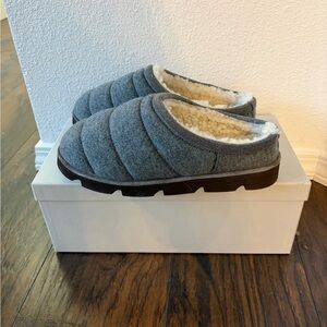 Brunello Cucinelli Gray Quilted Slippers SZ 41